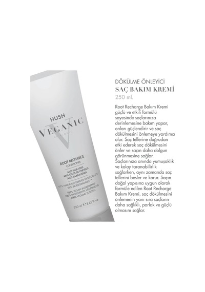 Hush Veganic Root Recharge Dökülme Önleyici Saç Kremi 250 Ml