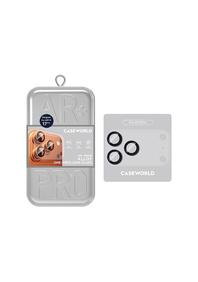 Apple Uyumlu   iPhone 17 Pro Caseworld Alloy One-piece Serisi Anti Reflective Kamera Lens Koruyucu Mavi