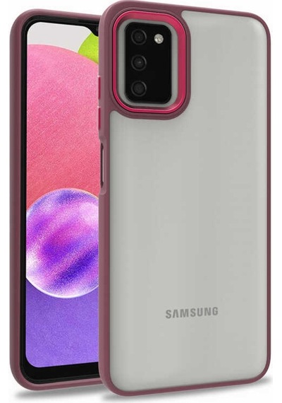 Galaxy A03S Kılıf Zore Flora Buton,Kenar Çevresi Renkli Kılıf