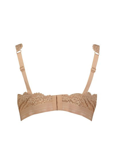 Guess Jane Padded Logo Yazı Detaylı Sütyen Kahverengi