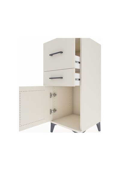 Hyperion Komodin 2 Çekmeceli Tek Kapaklı 44x44x106 Aytaşı-aytaşı Aytaşı