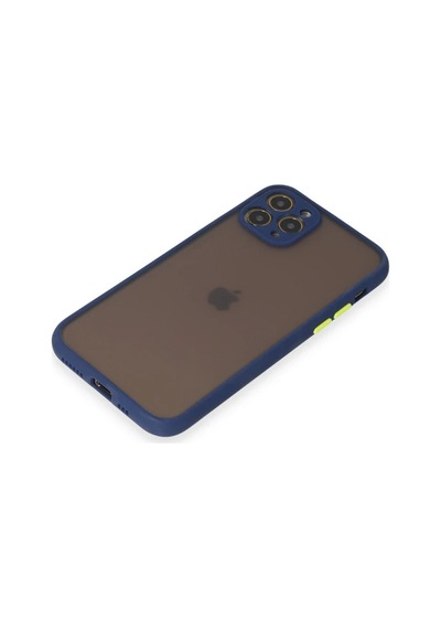 Apple Apple Uyumlu iPhone 11 Pro Kılıf Montreal Silikon Kapak - Lacivert 0.2M-Çok Renkli