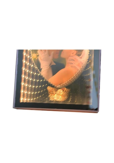 Ayna Led Li Çerçeve Led Işıklı Kalpli Fotoğraf Çerçevesi Diğer
