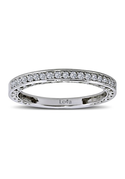 Lova 0,18 Karat Pırlanta Yarımtur Yüzük - 1030152