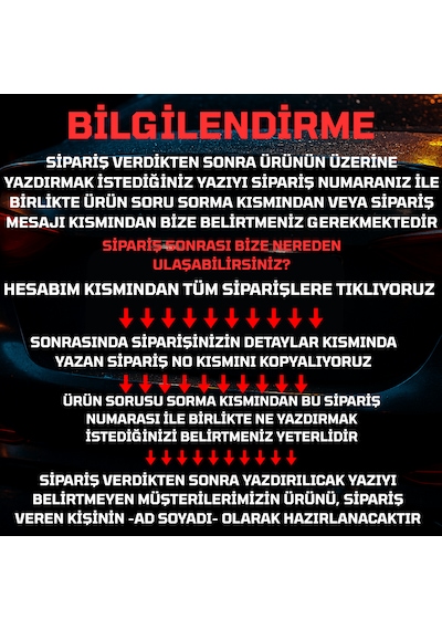 2 Adet Kişiye Özel Holografik Yazılı Piano Black Pleksi Oto Plaka