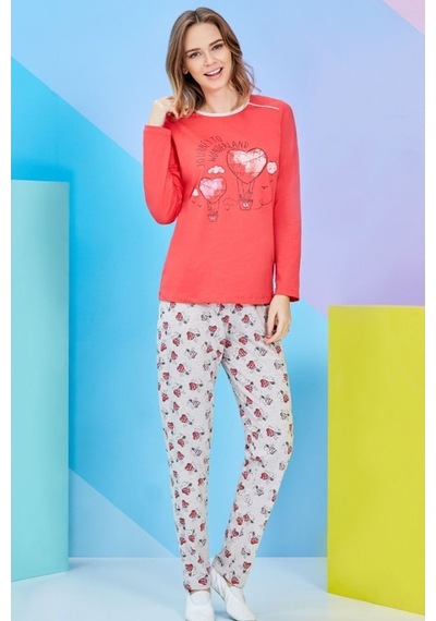 Roly Poly Kız Çocuk Uzun Kollu Pijama Takımı (1251) (1-4 Yaş)