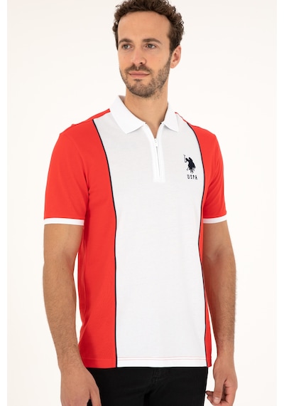 U.S. Polo Assn.  Erkek Regular Fit Polo Yaka Kırmızı Tişört 50281945-VR030