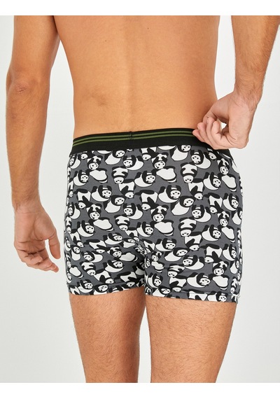 Koton 3'lü Boxer Seti Panda Baskılı Çok Renkli Gri Desenli 4wlm90030mk