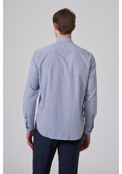 Morven Erkek A. Mavi Pamuk Trend Dynamic Fit Tam İtalyan Yaka Gömlek 26mc004045311 A. Mavi