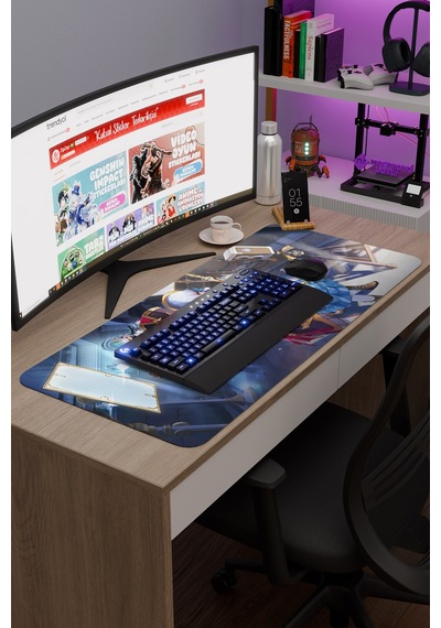 Chevreuse Genshin Impact Anime Gacha V5 - 90x40 Xxl Gaming Mouse Pad Fare Altlığı