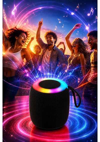 Metaforce Rgb Işıklı Şarjlı Bluetooth Hoparlör - Type-c - Fm Radyo - Usb - Hafıza Kartı Siyah