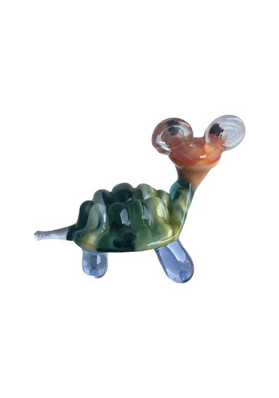 El Yapımı Murano Cam Kaplumbağa Biblo A41