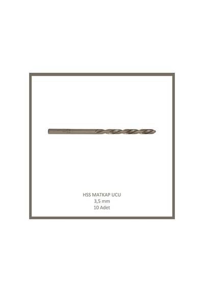 Hss Matkap Ucu 3,5 Mm, Metal, Ahşap, Plastik İçin 10 Adet