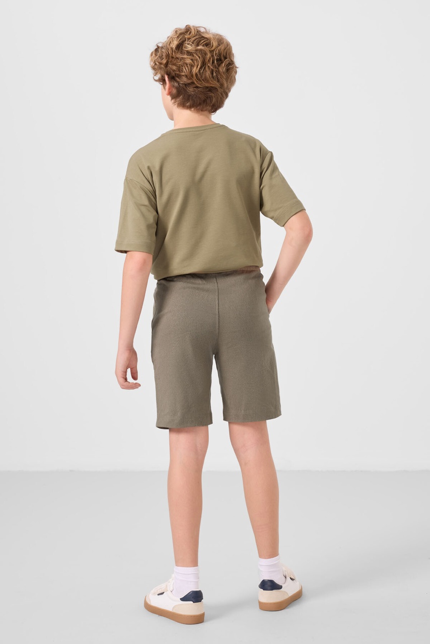 Koyu Bej-camel Pamuklu Oversize Fit Dokuma Hafif Esnek Chino Erkek Çocuk Şort Takım - 11277 Koyu Bej Koyu Bej-camel Pamuklu Oversize Fit Dokuma Hafif Esnek Chino Erkek Çocuk Şort Takım - 11277 Koyu Bej