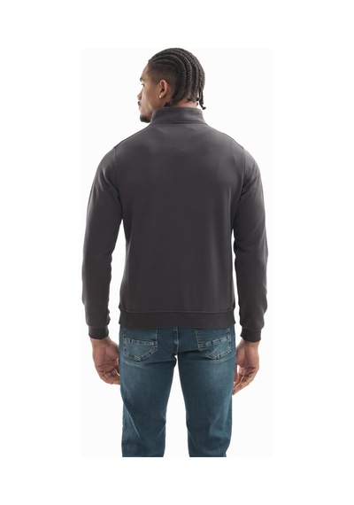 Boğazlı Sweatshirt Antrasit