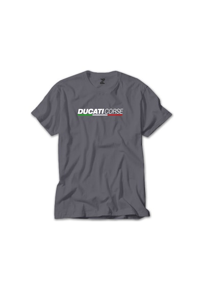 Ducati Corse Text Gri Tişört