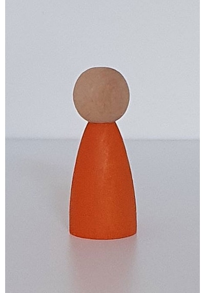 Waldorf Montessori Peg Bebek Mini İnsancık Boyalı 10'lu Set Do...