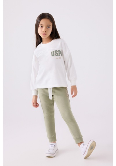 U.S. Polo Assn. U.s. Polo Assn Kız Çocuk Beyaz Eşofman Takımı Us1976-c-v1 Beyaz
