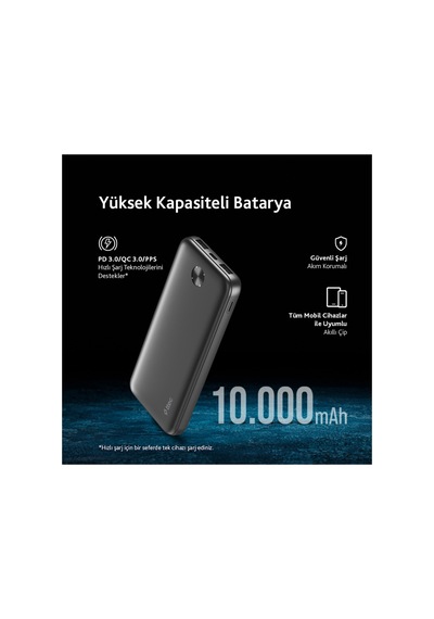 Ttec Recharger 10.000mah Taşınabilir Şarj Aleti/powerbank 2bb234 Siyah