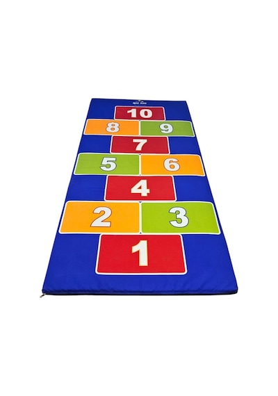 Seksek Ve Corn Hole Baskılı Çocuk Jimnastik Minderi Lacivert