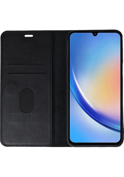 Apple Uyumlu  iPhone 15 Trend S Plus Kapaklı Kılıf Siyah