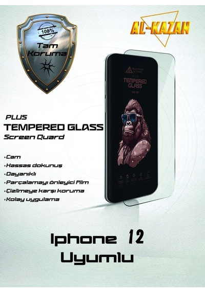 Pp Apple Uyumlu iPhone 12 Şeffaf Kırılmaz Ekran Koruyucu Ultra İnce, Anti Çizik & Darbeye Dayanıklı Korumalı