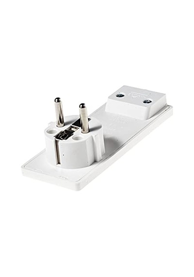 Tek-iş 529081 Yassı Fiş Topraklı Beyaz