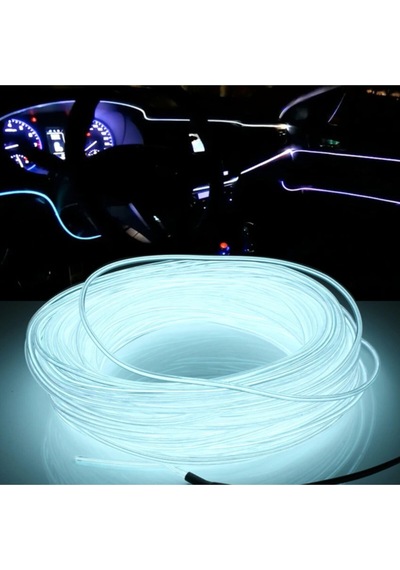 3 Metre Beyaz Araç İçi Torpido Ledi Renkli İp Neon İp Led Şerit Led Neon İp Led