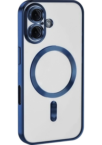 Apple Uyumlu   iPhone 16 Kılıf Kross Magneticsafe Kapak - Lacivert