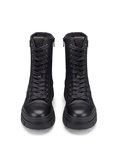 Bot Kadın Oxw202601 Oxs Kyla 2026 Mıd W Leather/nylon Black Siyah