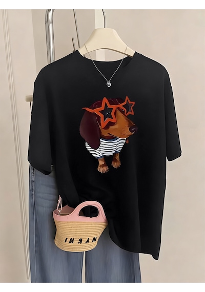 Noıssey Urban Pop Graphic Kadın Tişört Koleksiyonukod 5522 Siyah