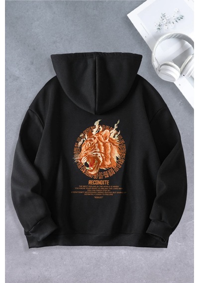 Ciel Lune Nevermind Unisex Kadın Erkek Tiger Baskılı Oversize Sweatshirt 2 İplik Siyah Siyah Ciel Lune Nevermind Unisex Kadın Erkek Tiger Baskılı Oversize Sweatshirt 2 İplik Siyah Siyah