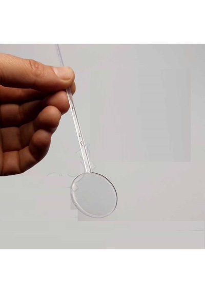 Plastik 100 Adet Kokteyl Karıştırıcı Şeffaf Yuvarlak Çubuk Kaşık