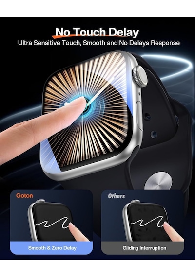 Apple İle Uyumlu Watch 10/11 Serisi 42mm Polymer Nano Ekran Koruyucu + Kolay Uygulama Aparatlı Çok Renkli