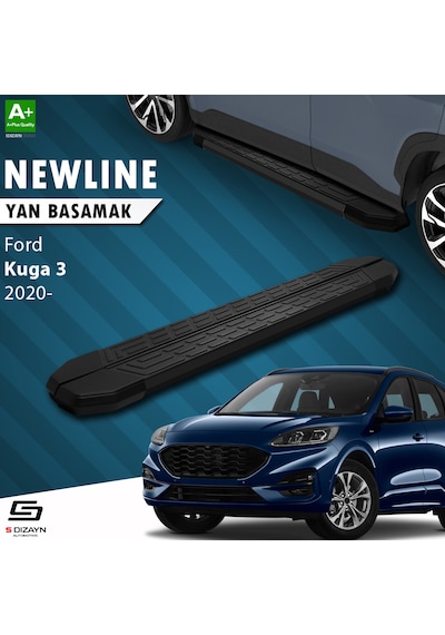 S-dizayn Ford Kuga 3 Newline Siyah Yan Basamak 183 Cm 2020 Üzeri