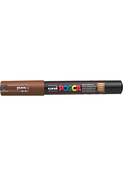 Uni-ball Markör Boyama Posca Su Bazlı Poster 0.7 Mm Kahverengi Pc-1m Çok Renkli