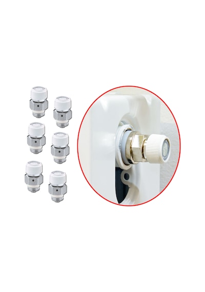 Caleffi Radyatör Hava Purjörü Otomatik 1/2" 6'Lı Set