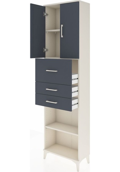 Arges Dolap 3 Raflı 3 Çekmeceli 2 Kapaklı 60x30x221 Aytaşı-an... Aytaşı