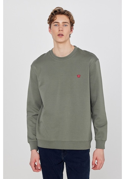 Wrangler Pamuklu Regular Fit Normal Kesim Bisiklet Yaka Logo Detaylı Sweatshirt Haki Wrangler Pamuklu Regular Fit Normal Kesim Bisiklet Yaka Logo Detaylı Sweatshirt Haki