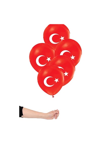 25 Adet Ay-yıldız Balon Kırmızı