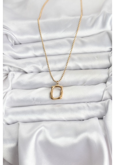 316l Çelik Zincir Gold Renk Model Kadın Kolye - Tj-bko10688