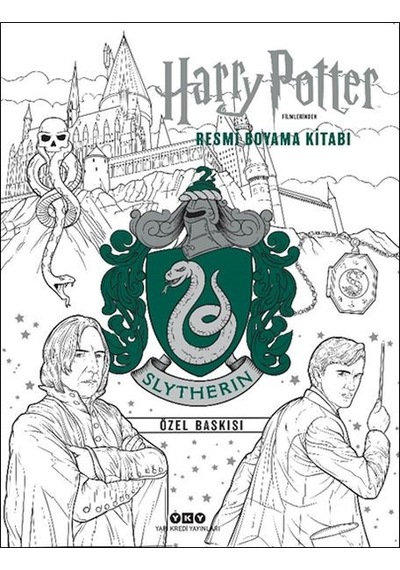 Harry Potter Filmlerinden Resmi Boyama Kitabı Slytherin Özel Baskısı Sarı