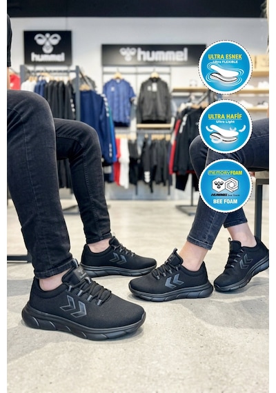 Hummel Siyah-siyah Fileli Hafif Esnek Unisex Spor Ayakkabı 900899 Hml Tyro Iı