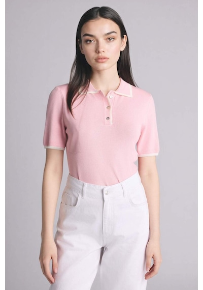 Defacto Fıtted Polo Yaka Kazak C1498ax26sppn475 Pembe-pn475