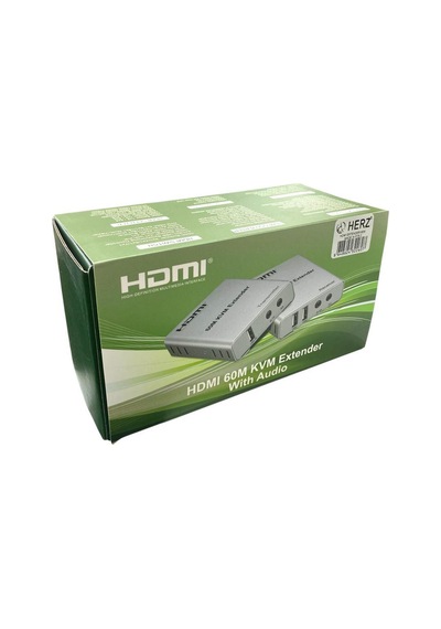 Herz 60metre Hdmı+usb+ır To Cat6 Kvm Extender