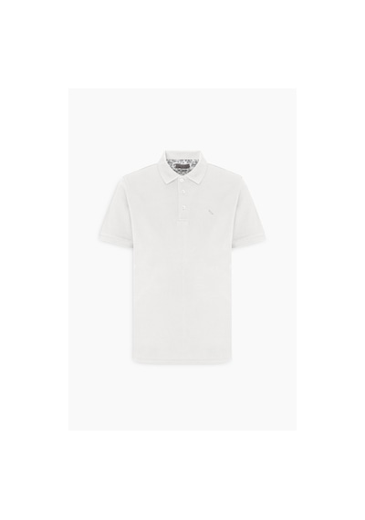 Ac&Co / Altınyıldız Classics Erkek Beyaz Slim Fit Dar Kesim Polo Yaka %100 Pamuk Kısa Kollu Tişört Beyaz