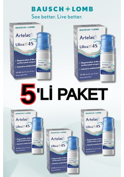Bausch & Lomb Artelac Ultra 4s 10 Ml Damla 5'li Paket