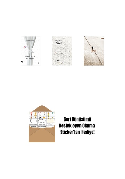 Güneş Kalır Bir Başına + Kireç + Evvel + Okuma Sticker'ları