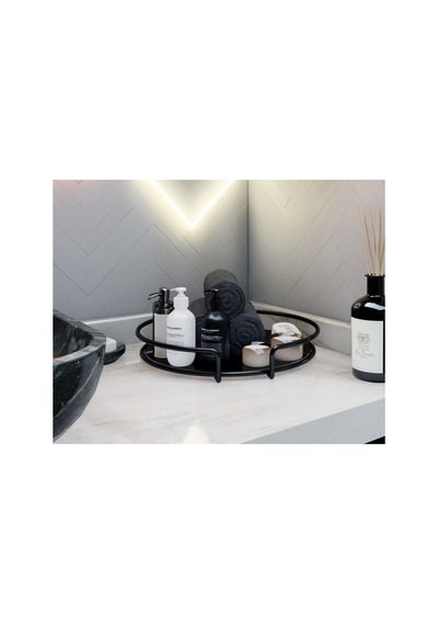 Lavons Banyo Düzenleyici Organizer Tepsi Sunumluk Siyah