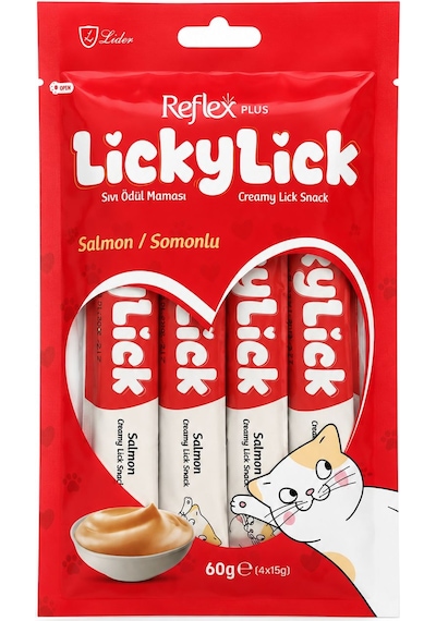 Reflex Plus Lickylick Kedi Sıvı Ödül Somon 4  x 15 G